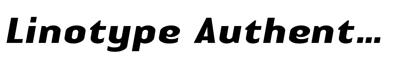 Linotype Authentic Sans Bold Italic